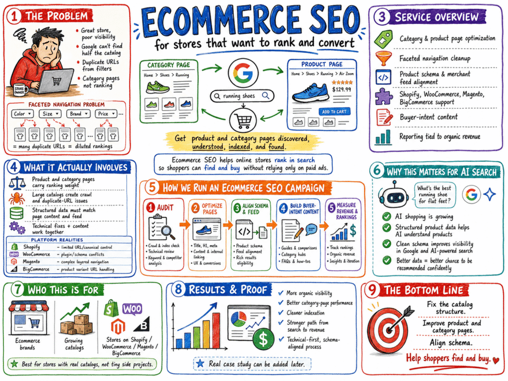 Ecommerce SEO sketchnote guide