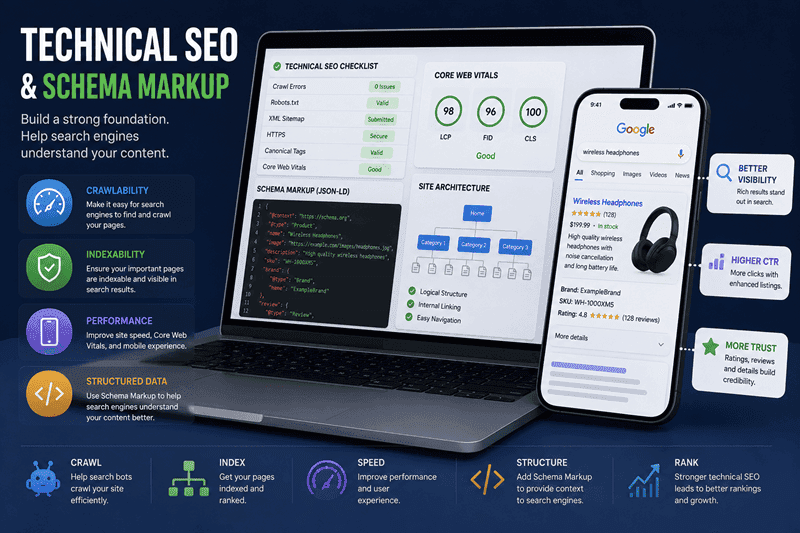 Technical SEO and Schema markup